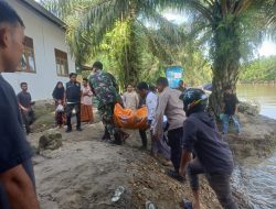 KOREM 012/TU : Korban Hanyut di Sungai Lae Kombih Ditemukan Mengapung, TNI dan BPBD Lakukan Evakuasi