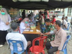 KOREM 012/TU : Sambut Hari Juang TNI AD Ke 80 Kodim 0116/Nagan Raya Laksanakan Bhakti Kesehatan kepada warga terdampak Banjir