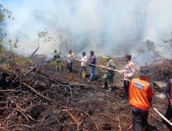 Personel Kodim 0107/Aceh Selatan Bersama BPBD dan Polri Berjibaku Padamkan Karhutla di Bakongan ‎ ‎
