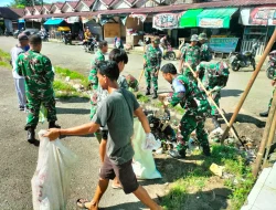 Wujudkan Pasar Sehat, Kodim 0115/Simeulue Pimpin “Perang Terhadap Sampah