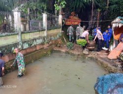 TNI Bersama Lintas Instansi Bersihkan Taman Kota Tapak Tuan 