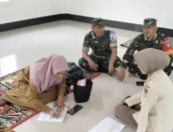 Babinsa Krueng Raya Komsos dengan Kader Posyandu dan Ahli Gizi, Dukung Kesehatan Ibu dan Anak