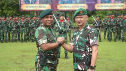 Danrem 012/Teuku Umar Pimpin Langsung Prosesi Pelepasan Kasrem dan Sertijab Danyonif 115/ML