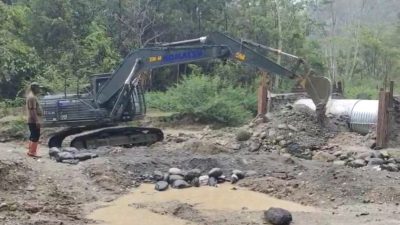 10 Hari Kerja Tanpa Henti, Satgas Kodim 0105/Abar Tuntaskan Tahap Penimbunan Oprit Jembatan Armco Sikundo