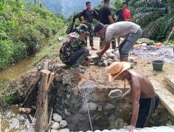 Masuk Tahap Pengecoran, Pembangunan Jembatan Aramco di Pasi Rasian Kian Dikebut