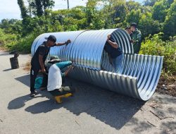 TNI Mulai Rakit Konstruksi Jembatan Aramco di Titik Ketapang III, Trumon