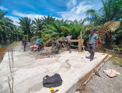 Kodim Nagan Raya Membangun Jembatan Aramco, Untuk Percepatan Pemulihan Akses Transportasi Masyarakat