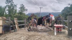 TNI dan Warga Tancap Gas, Pembangunan Jembatan Aramco di Pasi Rasian Makin Dikebut