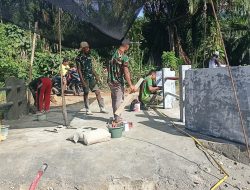 Satgas TNI AD Lakukan Finishing Jembatan Aramco Desa Kapa Seusak, Segera Dirasakan Manfaatnya oleh Masyarakat