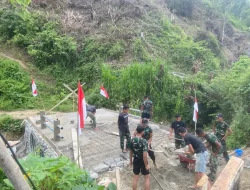 Kodim 0116/Nagan Raya Percepat Pembangunan Jembatan Aramco di Kecamatan Beutong Ateuh Banggalang