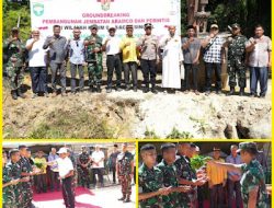 Groundbreaking Jembatan Aramco dan Perintis, Bukti Kepedulian Kodim 0109/Aceh Singkil untuk Masyarakat