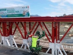 Dengan Rutin Babinsa Posramil Beutong Ateuh Benggalang Cek Kondisi Jembatan Bailey