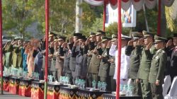 PRAJURIT KOREM 012/TEUKU UMAR HADIRI UPACARA PERINGATAN HARI LAHIR PANCASILA TAHUN 2026 DI PEMKAB ACEH BARAT