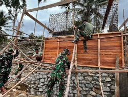 Korem 012/TU: Prajutrit TNI mulai Pasang Mal Pondasi untuk mempercepat Pengecoran Struktur Utama Jembatan