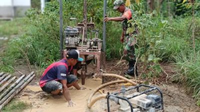 Percepat Akses Air Bersih, Kodim 0118/Subulussalam Intensifkan Pengeboran sumur Bor