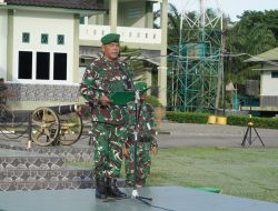 Tumbuhkan Semangat Pengabdian, Korem 012/Teuku Umar Laksanakan Upacara Mingguan
