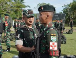 Pangdam IM Didampingi Danrem 012/TU  Laksanakan Pemeriksaan Kesiapan Operasi Satgas Pamtas RI–PNG Statis Yonif 115/Macan Leuser