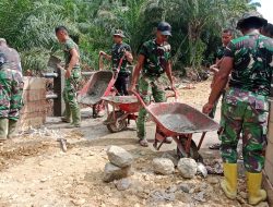 Pengecoran Kepala Jembatan Garuda Terus Berlanjut, Kodim 0118 Optimalkan Pekerjaan