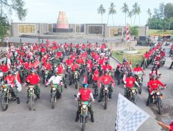 Napak Tilas Semangat Pahlawan, TNI di Aceh Barat Konvoi Merah Putih dan Pembersihan Areal Makam Teuku Umar