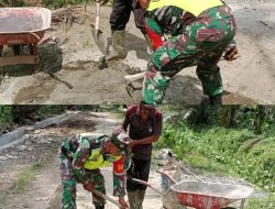 Perkuat Ketahanan Pangan, Babinsa Koramil 03/Kaway XVI Bantu Petani Bangun Parit