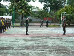 Jaga Kebugaran dan Kekompakan, Prajurit dan PNS Korem 012/TU Laksanakan Jalan Santai dan Olahraga Bersama