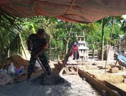 Dari Pekerjaan Pondasi, Komunikasi Babinsa dan Warga Terjalin Secara Langsung