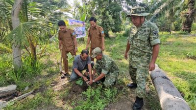 Hijaukan Alam, TNI dan Warga Tanam Puluhan Jenis Pohon di Desa Paya Dapur